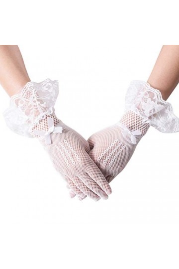 LassZone Mitaines en dentelle florale pour femme - Manches longues - Pour Halloween, mariage, étiquette, conduite, équitation