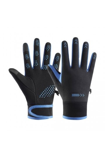 Mitaines dhiver en laine tricotée pour femme, bleu, taille unique