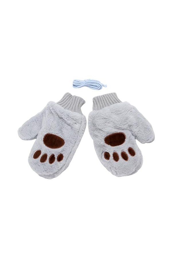 Caxndycing Gants dhiver pour femme - Moufles en peluche - Gants dhiver mignons - Gants dhiver en peluche - Gants pour fill