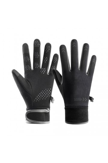 Mitaines dhiver en laine tricotée pour femme - Mitaines chaudes - Pour temps froid, Noir , taille unique