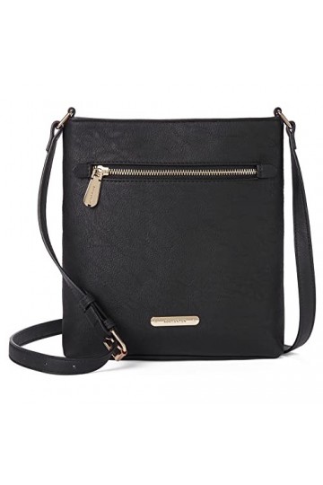 BOSTANTEN Sac à bandoulière pour femme, gris, Mittel