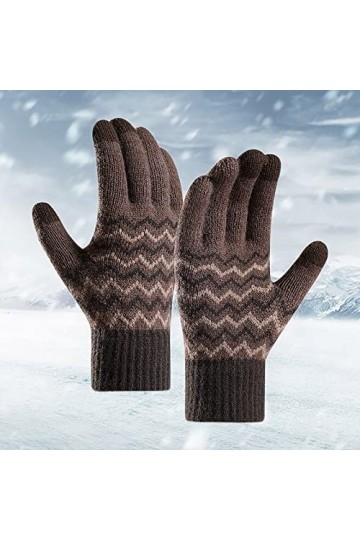 liangp Gants dhiver en tricot pour femme - Noir - Manches douces et chaudes - Pour lhiver et lautomne - Longueur Kawaii, m