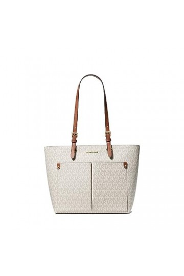 Michael Kors Jet Sest Travel Sac fourre-tout double poche sans cuir Vegan, vanille