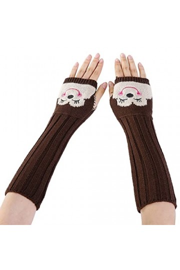 Mitaines sans doigts poignet mitaines tricotées sans doigts Gants tricotés manches pour femmes hiver jambes chaudes chauffe-m