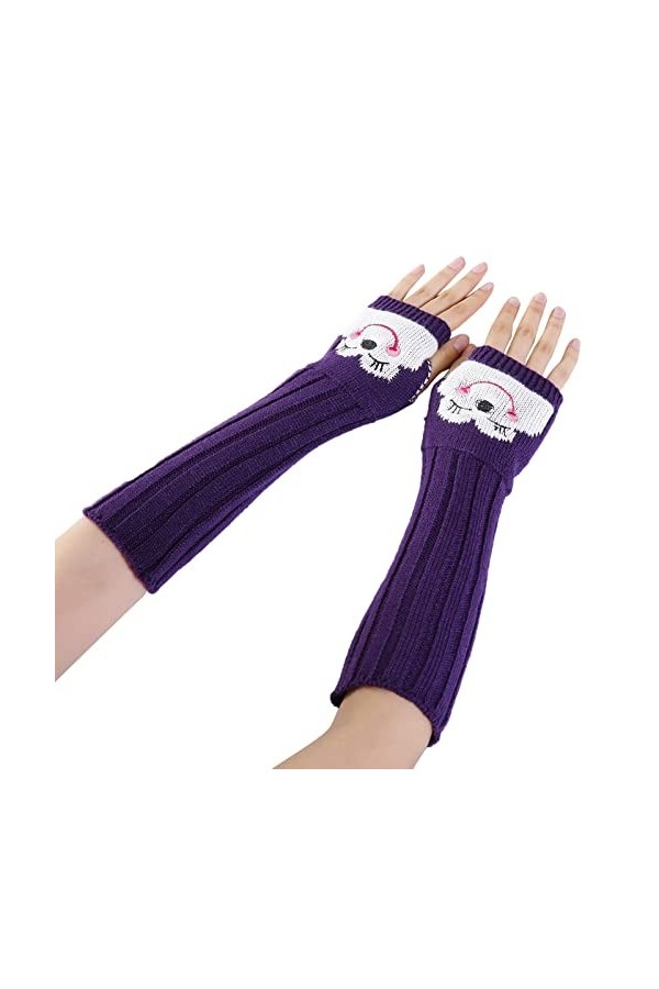 Mitaines dhiver sans doigts Accessoires de vêtements dhiver Gants dhiver tricotés Poignet Hiver Chaud Jambes Chauffe-mains