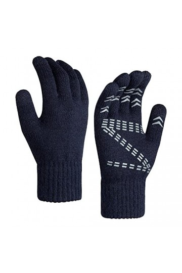 NIUREDLTD Gants tricotés pour femme - Gants pour écran tactile - Automne - Hiver - Ski - Course - Anniversaire - Gants en tri