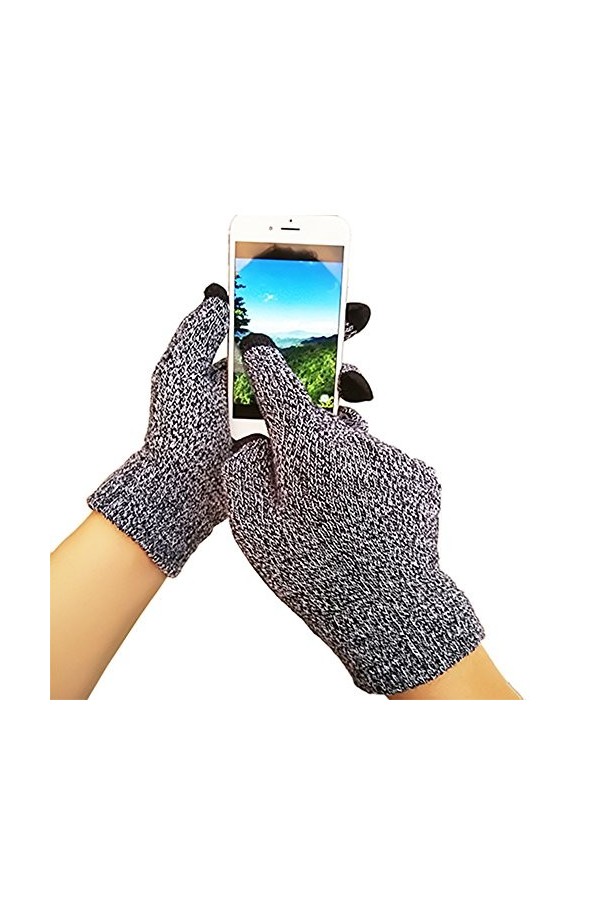 iEverest Gants damant de Noël Gants Tactiles Unisexe Gants Tactiles Hiver/Automne Gants Tactiles Gants Tricotés pour Télépho