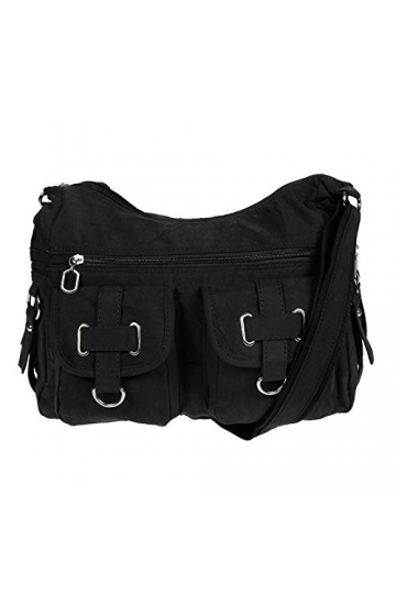 Christian Wippermann , Sac pour femme à porter à lépaule Noir Noir 32 x 26 x 13 cm