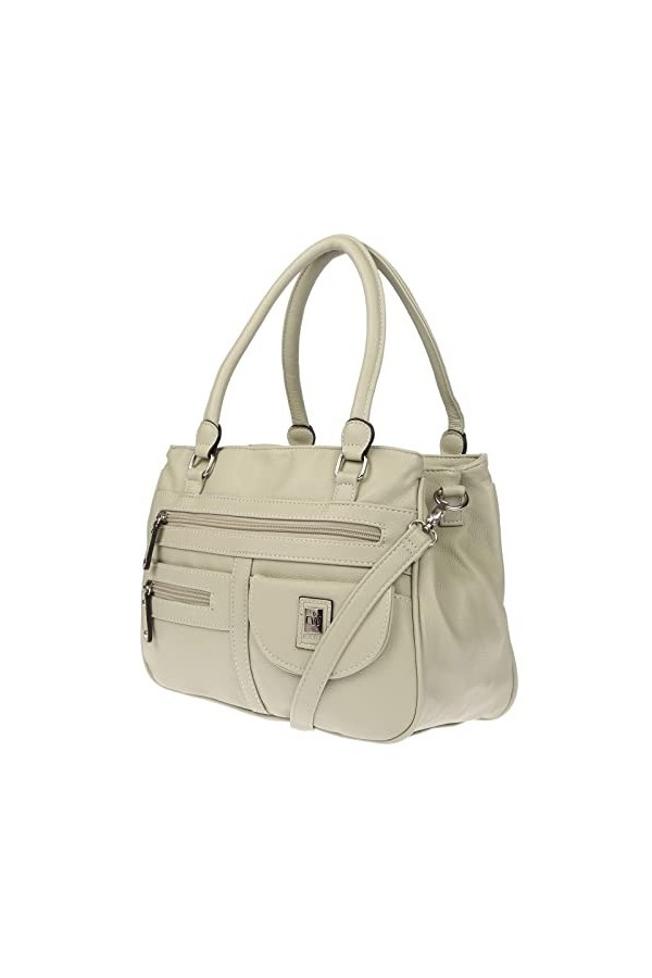 Christian Wippermann Sac à bandoulière pour femme - De grande taille - Aspect cuir, vert, 32 x 24 x 12 cm