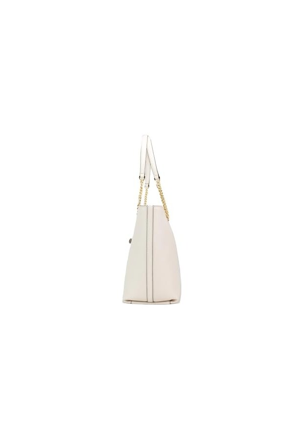 Michael Kors Jet Set Item Sac à main avec chaîne et poche avant Crème clair Taille M, crème clair