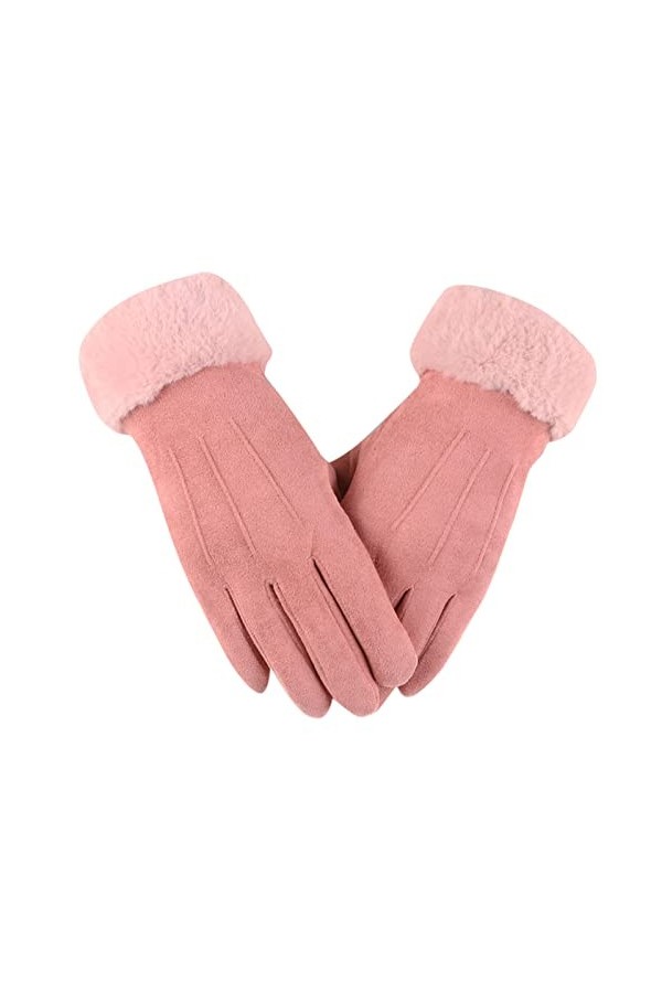 Gants chauds en tricot pour écran tactile - Gants dhiver élastiques pour la conduite - Gants dhiver pour textos froids - Mo