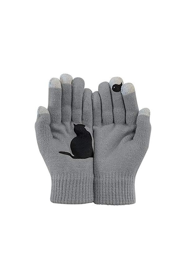 Et gants imprimés gants dhiver et dautomne gants pour femmes chiens chauds en laine pour lextérieur gants moufles pour fem