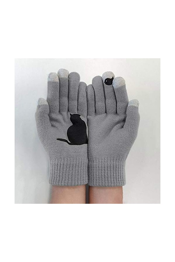 Et gants imprimés gants dhiver et dautomne gants pour femmes chiens chauds en laine pour lextérieur gants moufles pour fem