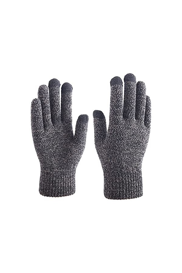 DondPO Gant Femme Hiver Coupe-vent Hiver Chaud Gants Travail Gants Tricoté Noirs écran Tactile Epais Mitaines Tricotées Gants
