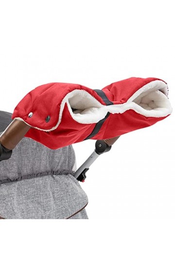 Gants mitaines pour femme - Gants pour garder la poussette au chaud - Gants amovibles en polaire chaude coupe-vent - Sacs à m