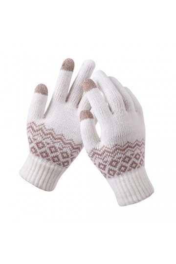 DondPO Gants Noir Femme Stretch écran Tactile Coupe-Vent Mitaines Gants Tricoté Chaud Epais Ski Mitaines Tricotées Gloves Gan