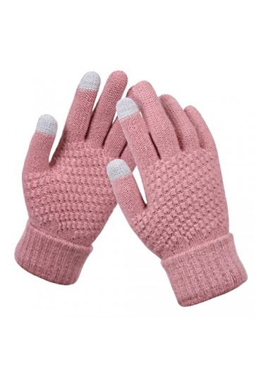 DondPO Gants Moto Hiver Noirs Chaud Sport Gants Tricoté Gants écran Tactile Epais Hiver Gants en Tricot Gants Mitaine Mitaine