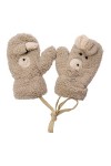 Gants pour temps froid 3D Gants dhiver à double couche Moufles pour femmes Moufles en corde tressée épaisse en peluche therm