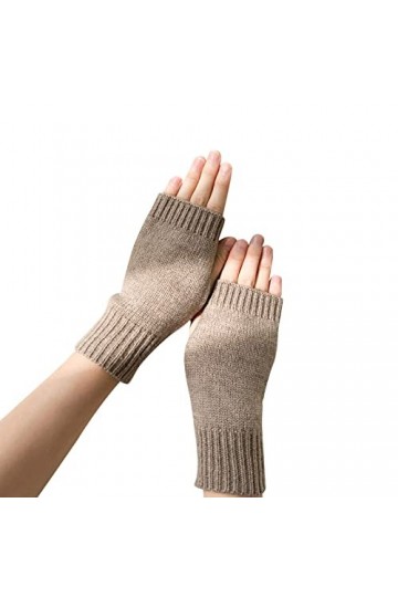 Gants dhiver tricotés sans doigts pour cosplay, manches pour femme, hiver chaud, moufles pour filles, moufles douces et chau