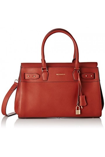 Mac Douglas Emeraude Elodie Sac porte main Femme, Marron Brique , 26x20x37.5 cm W x H x L 