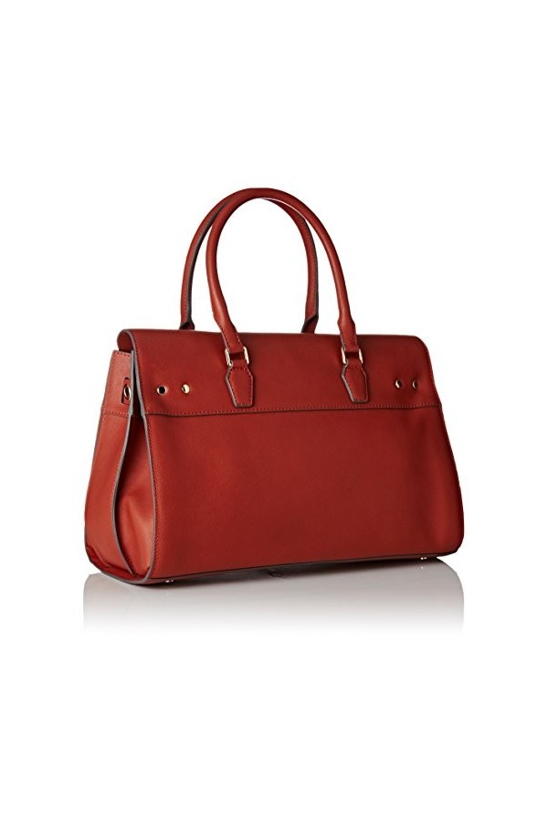 Mac Douglas Emeraude Elodie Sac porte main Femme, Marron Brique , 26x20x37.5 cm W x H x L 