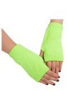 Mitaines Mitaines Mitaines Gants dhiver Tricotés Poignet Noir Long Unisexe pour Moufles Manchettes Extensible, Vert menthe.,