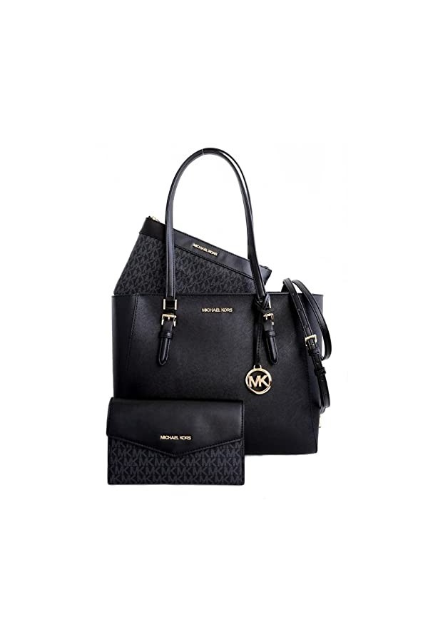 Michael Kors Charlotte Grand sac à main fourre-tout 3 en 1 en cuir, Rose Tea 