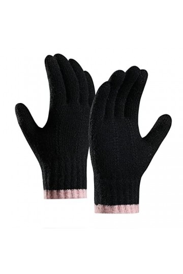 Gants sans doigts pour femme - Noir - Accessoire cosplay - Manches douces et chaudes - Pour lhiver - Unisexe - Longueur Kawa