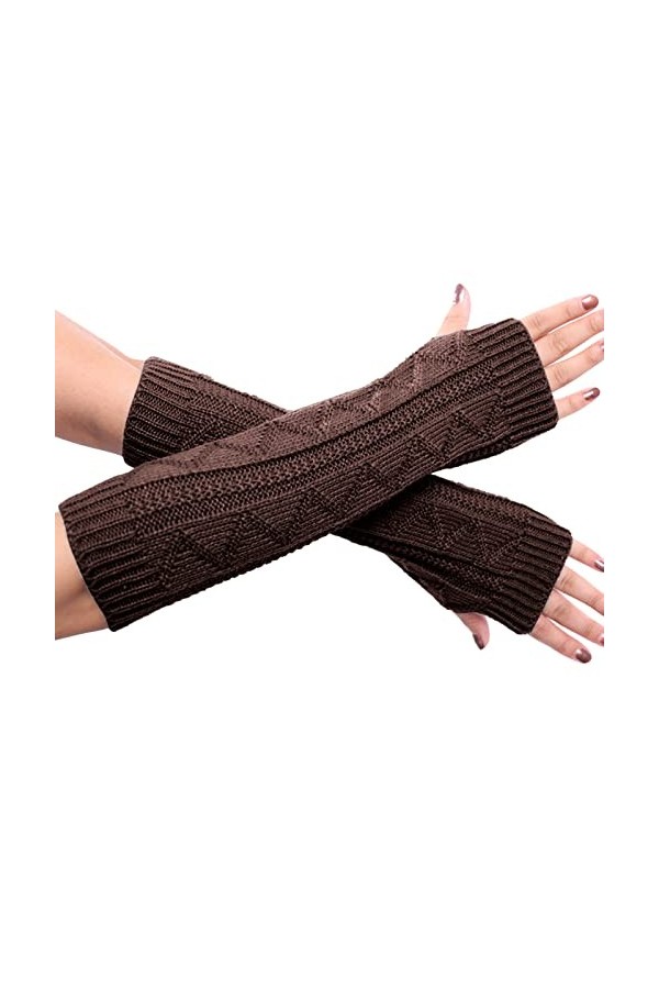 Gants sans doigts - Pour cosplay - Manches chaudes et douces - Pour femme - Hiver - Automne - Pour filles, c, taille unique