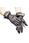 iSpchen Gants En Dentelle Femme, Gants En Dentelle Noir Femme Elégant Sexy Gants En Dentelle pour Mariage Gants De Courtoisie