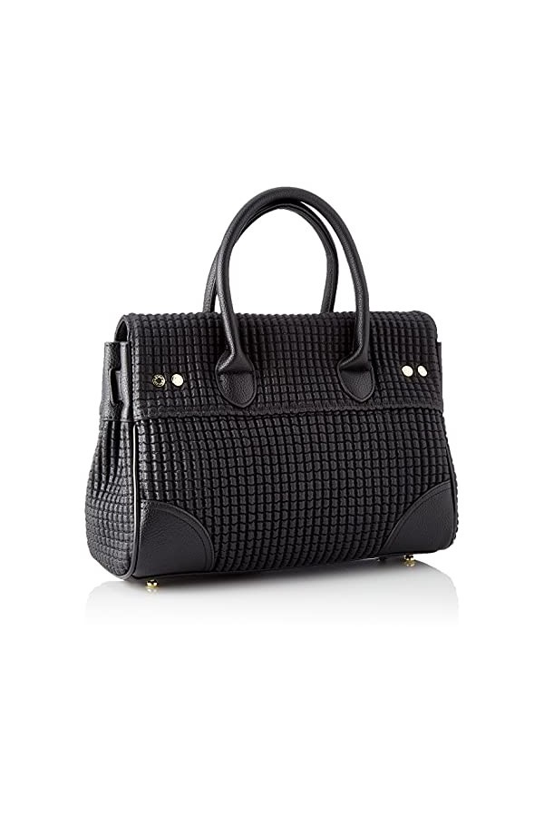 Mac Douglas - Petit Sac à Main Noir - Le PYLA de la collection BRYAN - Taille XS&nbsp;: 29,5 * 22 * 13 cm - Porte-clef amovible av
