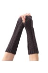 NIUREDLTD Gants dhiver tricotés dhiver sans doigts vêtements accessoires gants dhiver manches pour femmes noir manches lon