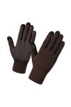 Mitaines pour femme - Noir - Sans doigts - En tricot - Manches douces et chaudes - Pour femme - Hiver - Automne - Pour femme,