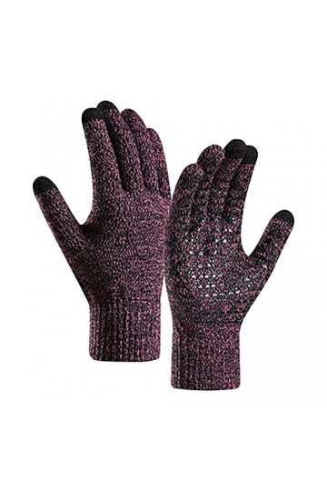 DondPO Gants Noir Femme Cadeaux Chaud écran Tactile Gloves Gants Mitaine Thermiques Hiver Plein Air Gants en Tricot Mitaines 