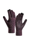 DondPO Gants Noir Femme Cadeaux Chaud écran Tactile Gloves Gants Mitaine Thermiques Hiver Plein Air Gants en Tricot Mitaines 