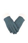 umhouerse Gants thermiques pour femme - Pour écran tactile - Gants dhiver chauds en daim - Chauds et coupe-vent - Moufles ép