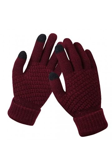 DondPO Gants Femme Hiver Thermiques Chaud Stretch Gants en Tricot Gloves Classiques Hiver écran Tactile Gants Tricoté Mitaine