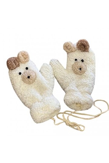 Gants dhiver 3D en forme dours pour temps froid - Double couche - Moufles dhiver pour femme - Corde tressée épaisse - Mouf