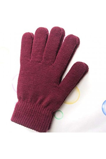MAPPE Unisexe Hiver Côtelé Tricoté Gants Complets À Doigts Femmes Hommes Classique Basique Épaissir Doublure Mitaines Gants D