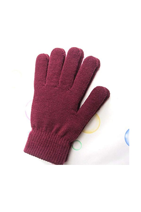 MAPPE Unisexe Hiver Côtelé Tricoté Gants Complets À Doigts Femmes Hommes Classique Basique Épaissir Doublure Mitaines Gants D