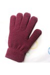 MAPPE Unisexe Hiver Côtelé Tricoté Gants Complets À Doigts Femmes Hommes Classique Basique Épaissir Doublure Mitaines Gants D