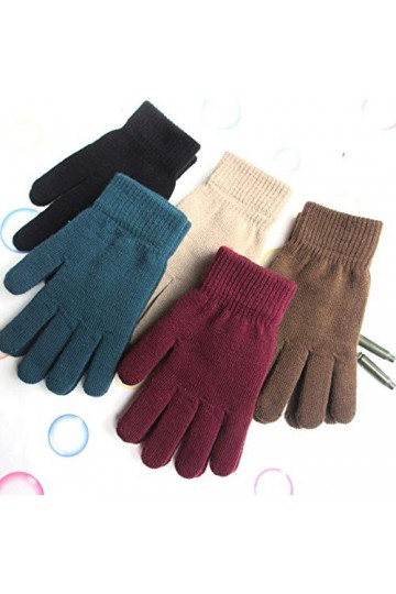 MAPPE Unisexe Hiver Côtelé Tricoté Gants Complets À Doigts Femmes Hommes Classique Basique Épaissir Doublure Mitaines Gants D