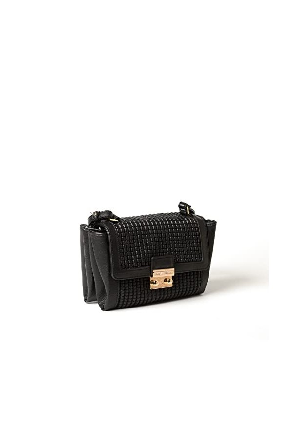 Mac Douglas - Petit Sac Travers Noir - Le SORIA de la collection BRYAN - Taille XS : 20 * 4.5 * 15 cm - 2 compartiments à Sou