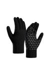 Allbestop Gants Chauds Gants Tricotés Pour Dhiver,Sous Gants Chauffant Femme Gants Cuir Double Gants+Et+Moufles+Femme Gants 