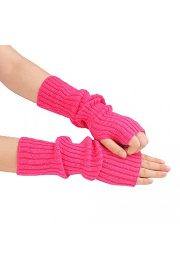 Manchons de bras tricotés extensibles pour poignets et mitaines longues avec trou pour le pouce - Manches dhiver pour tatoua