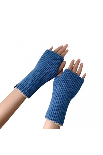 Mitaines sans doigts Hiver Mitaines Mitaines Gants dhiver Manches pour Femmes Hiver Automne Jambes Chauffe-mains Moufles Dou