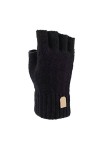 JIYAYUIX Gants chauds en tricot épais pour homme et femme, gants dautomne et dhiver à doigts ouverts pour femme, moufles ch