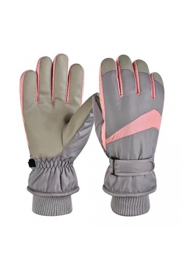 Pleneal Gants dhiver avec 10 doigts pour écran tactile et bande élastique multicouche confortable pour femme - Chauffants pa