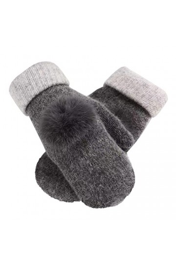 Zju57 Gants thermiques pour femme avec doublure en polaire et poignets élastiques, PP1., taille unique