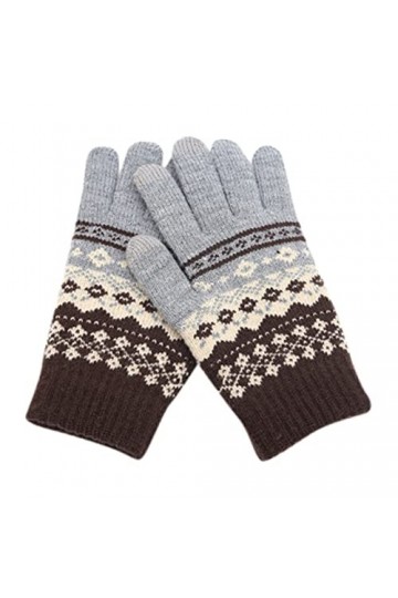 DondPO Mitaines Femme, Randonnée Epais Classiques Mitaines Gants en Tricot Hiver écran Tactile Chaud Mitaines Tricotées Gants